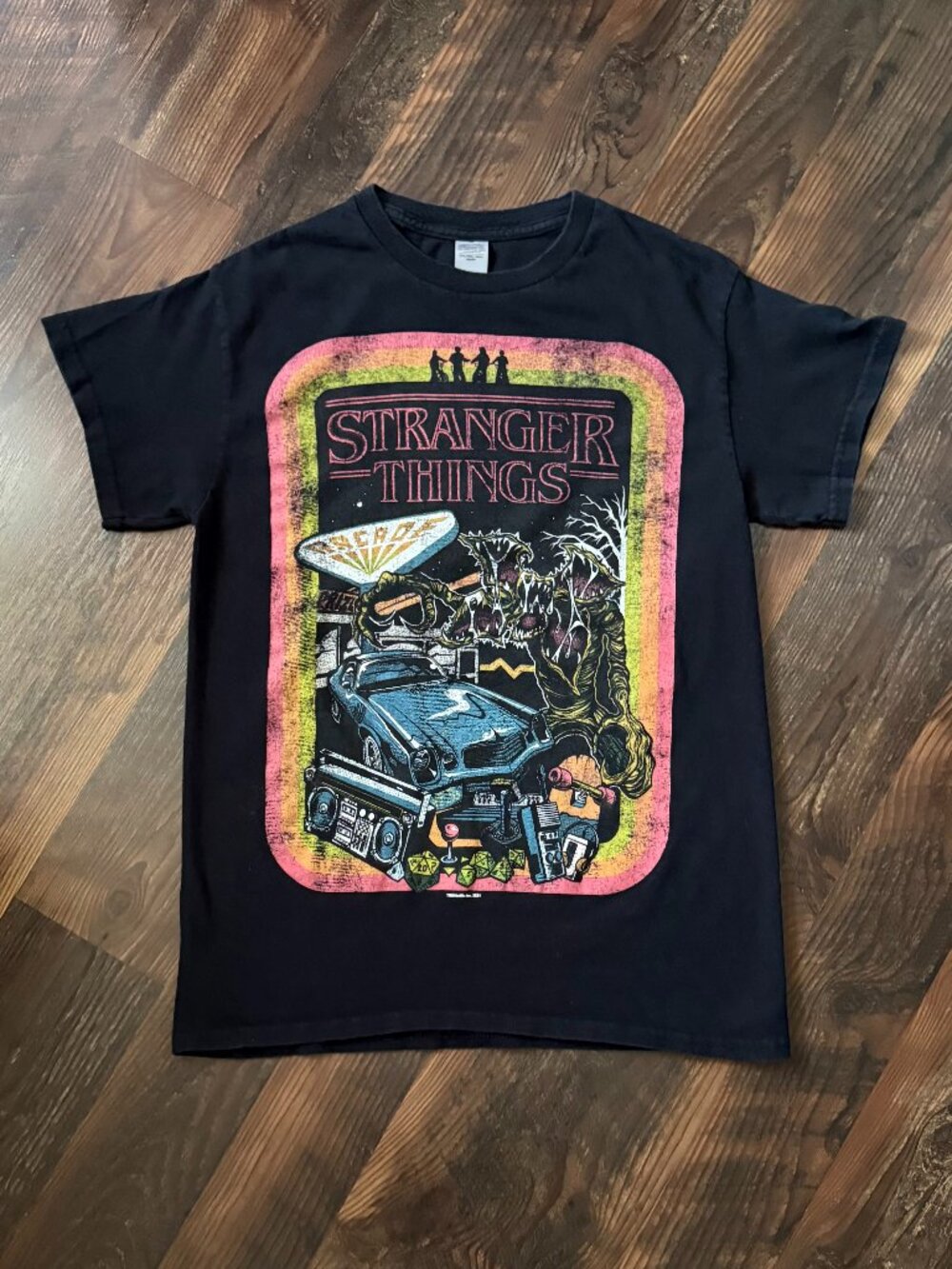 Stranger Things Retro Arcade T-Shirt - Size S